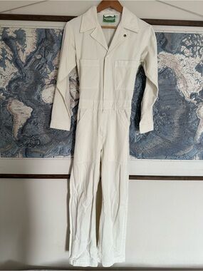 Big Bud Press Long Sleeve Everyday Jumpsuit in Vintage Tee White Size XS